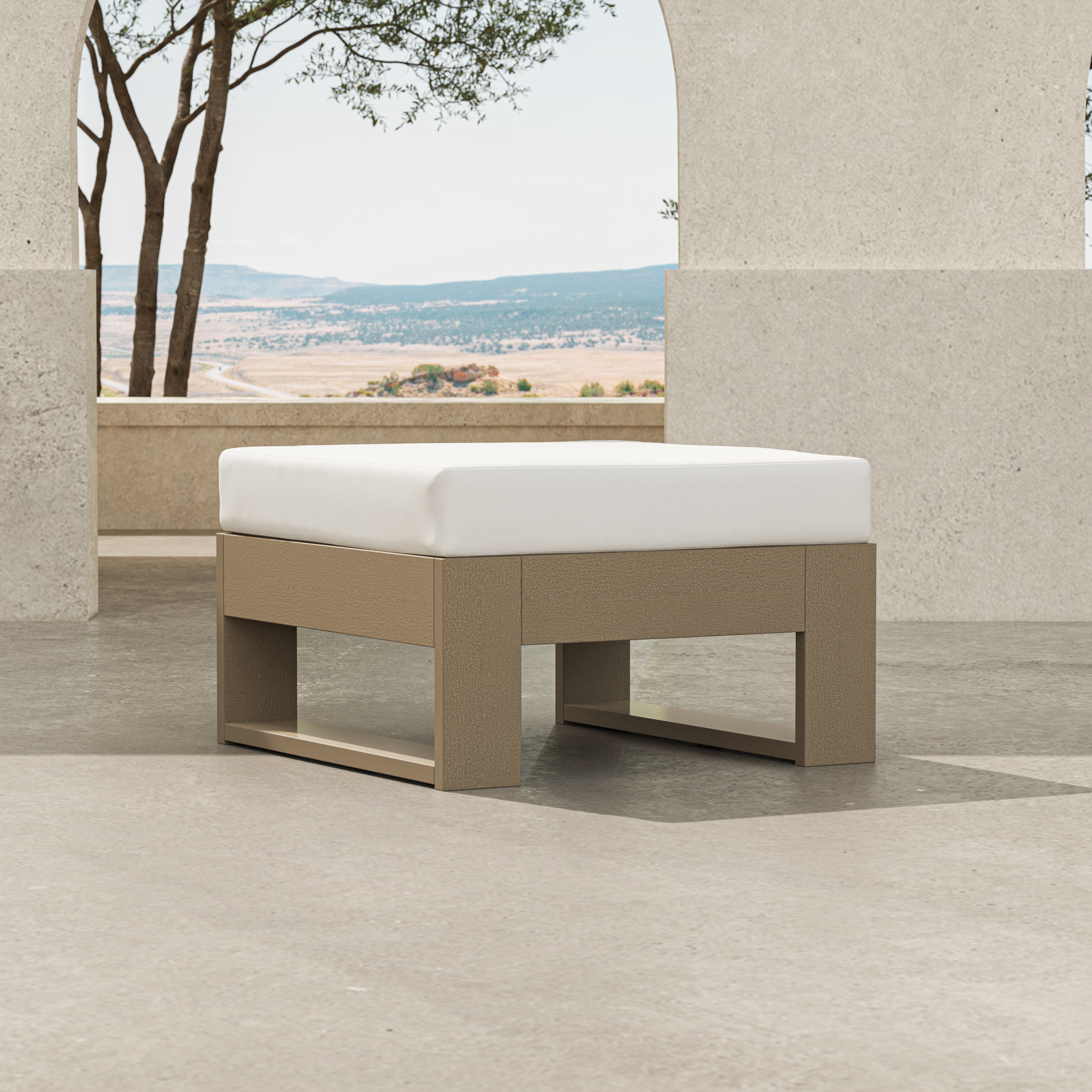 Polywood Latitude Outdoor Lounge Ottoman | AuthenTEAK