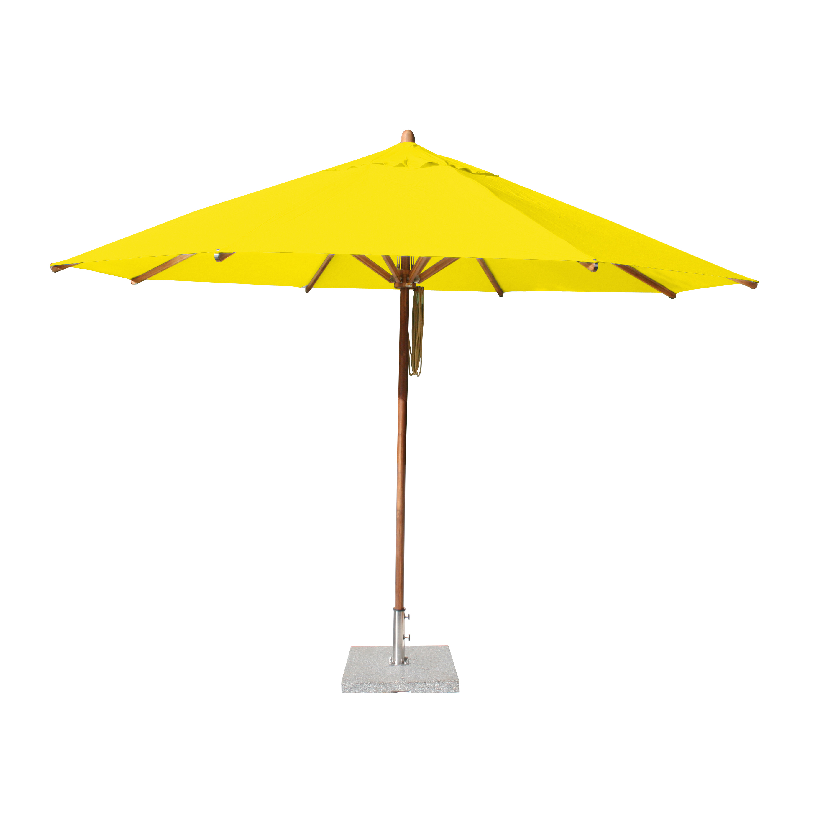 Bambrella Levante 10' Round Bamboo Market Patio Umbrella AuthenTEAK