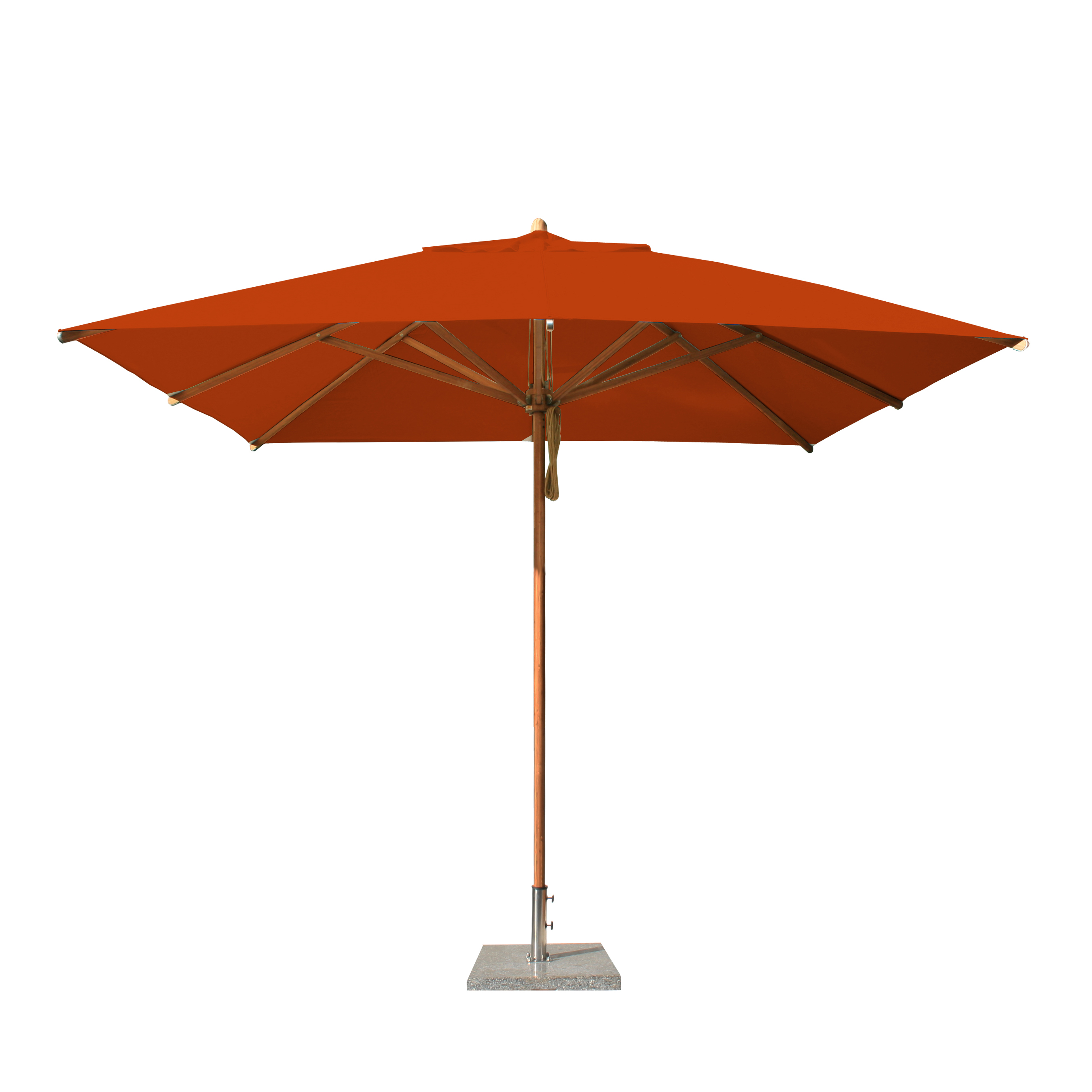 Bambrella Levante 11' Square Bamboo Market Patio Umbrella AuthenTEAK