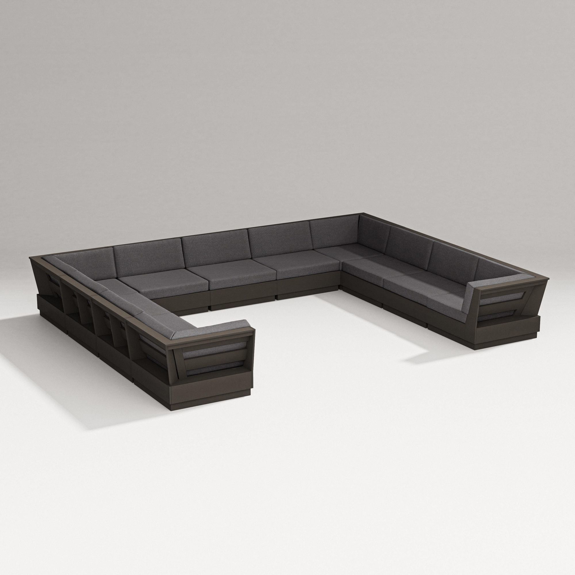 Polywood Elevate 11Piece UShaped Outdoor Sectional Sofa AuthenTEAK