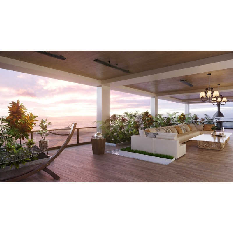 Aura Shadow 3200W Outdoor Wall Mount Patio Heater - 66 | AuthenTEAK