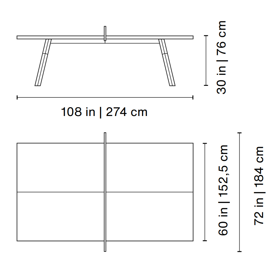 RS Barcelona You and Me Standard Indoor/Outdoor Ping Pong Table