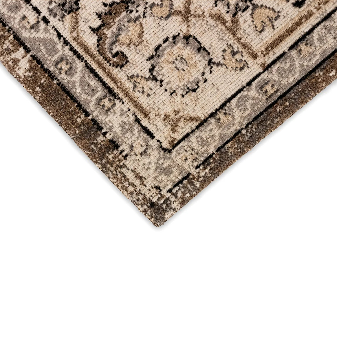 Trans-Ocean Fresco Heriz Neutral Indoor/Outdoor Rug | AuthenTEAK