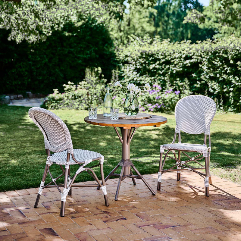 Sika Design Alu Affaire Isabell Stacking AluRattan Dining Side Chair