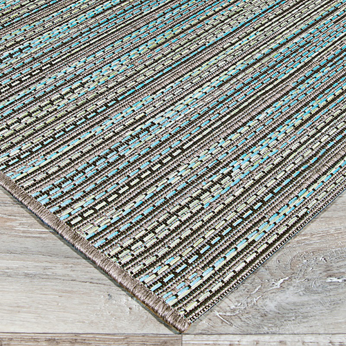 Couristan Monaco Larvotto Blue Multi Indoor/Outdoor Rug | AuthenTEAK