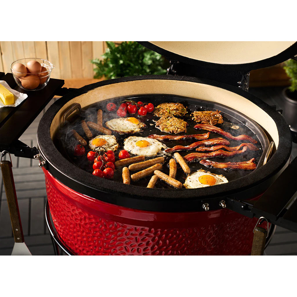 Kamado Joe Half Moon Cast Iron Reversible BBQ Griddle AuthenTEAK