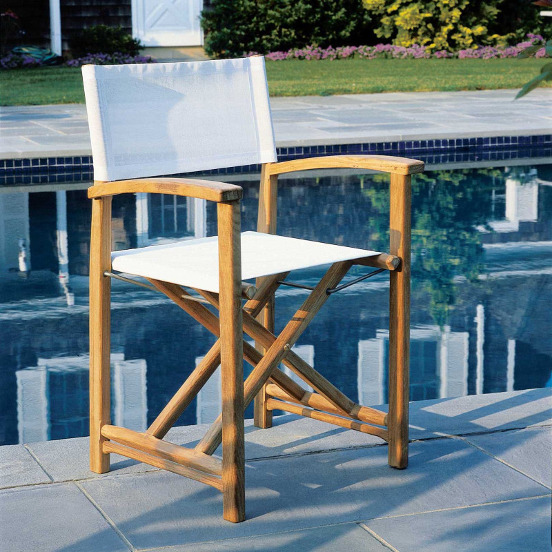 Kingsley Bate Capri Folding Teak Director's Chair AuthenTEAK