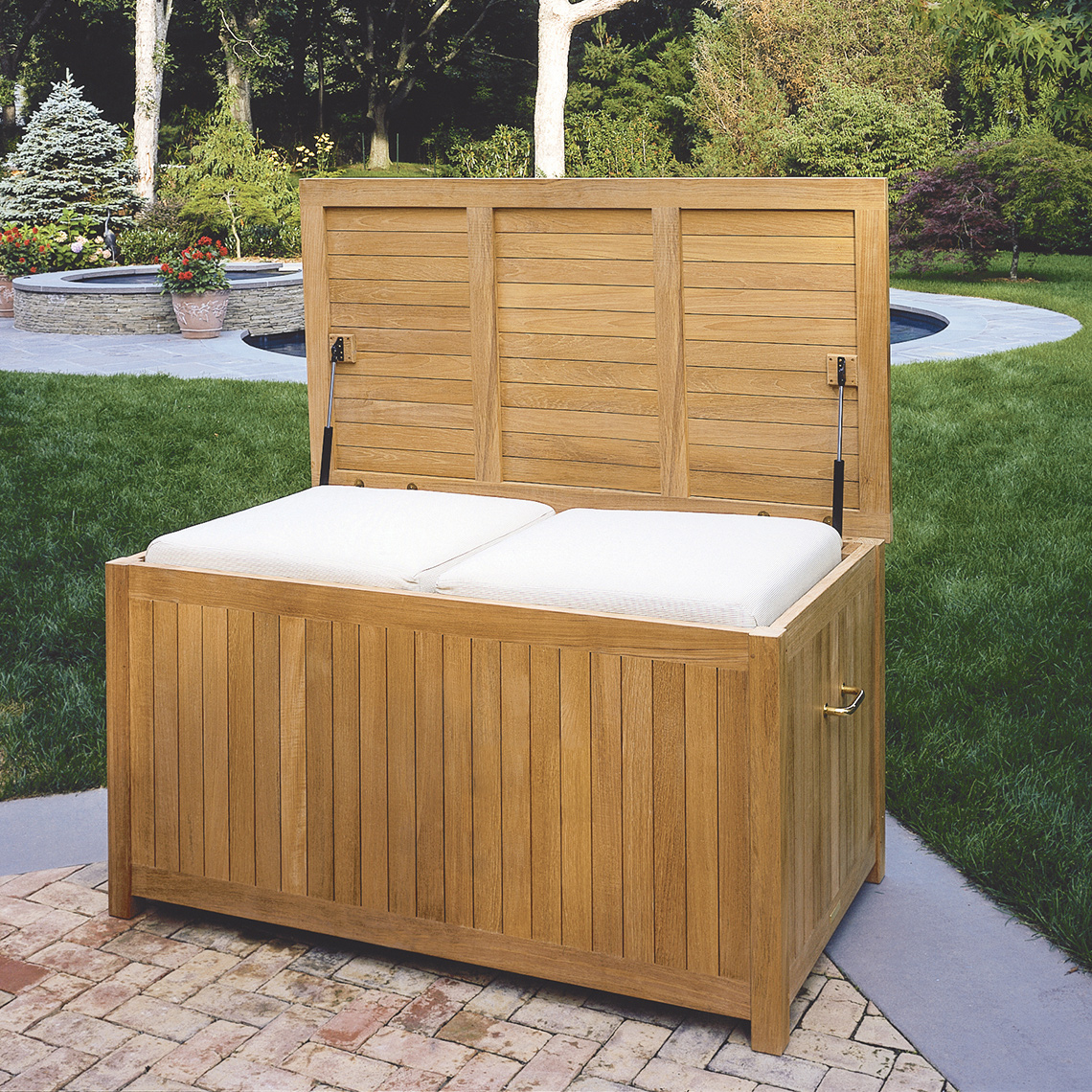 Kingsley Bate 53" Teak Outdoor Storage Box | AuthenTEAK
