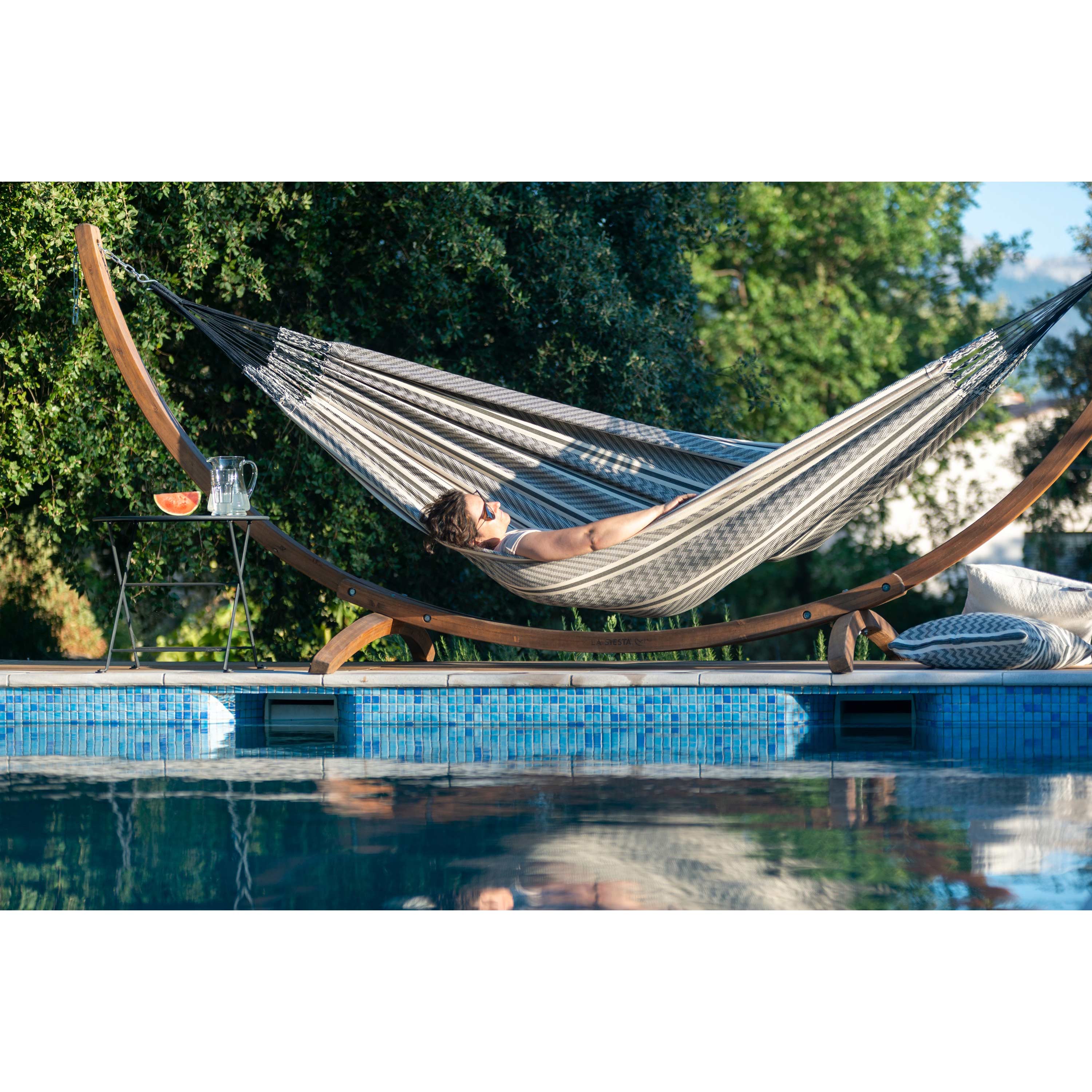 La Siesta Flora Double Classic Outdoor Hammock | AuthenTEAK