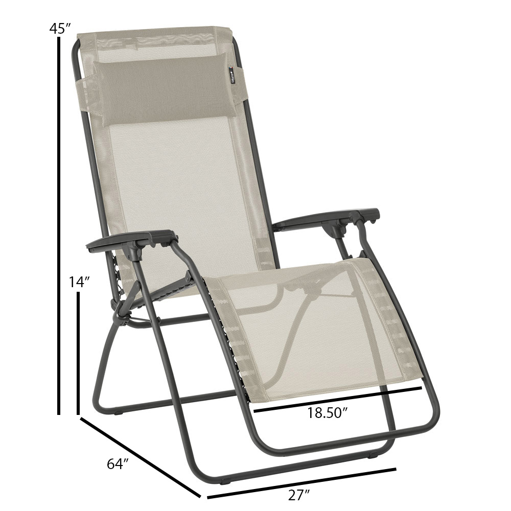 Lafuma Mobilier R-Clip Zero Gravity Reclining Steel Armchair