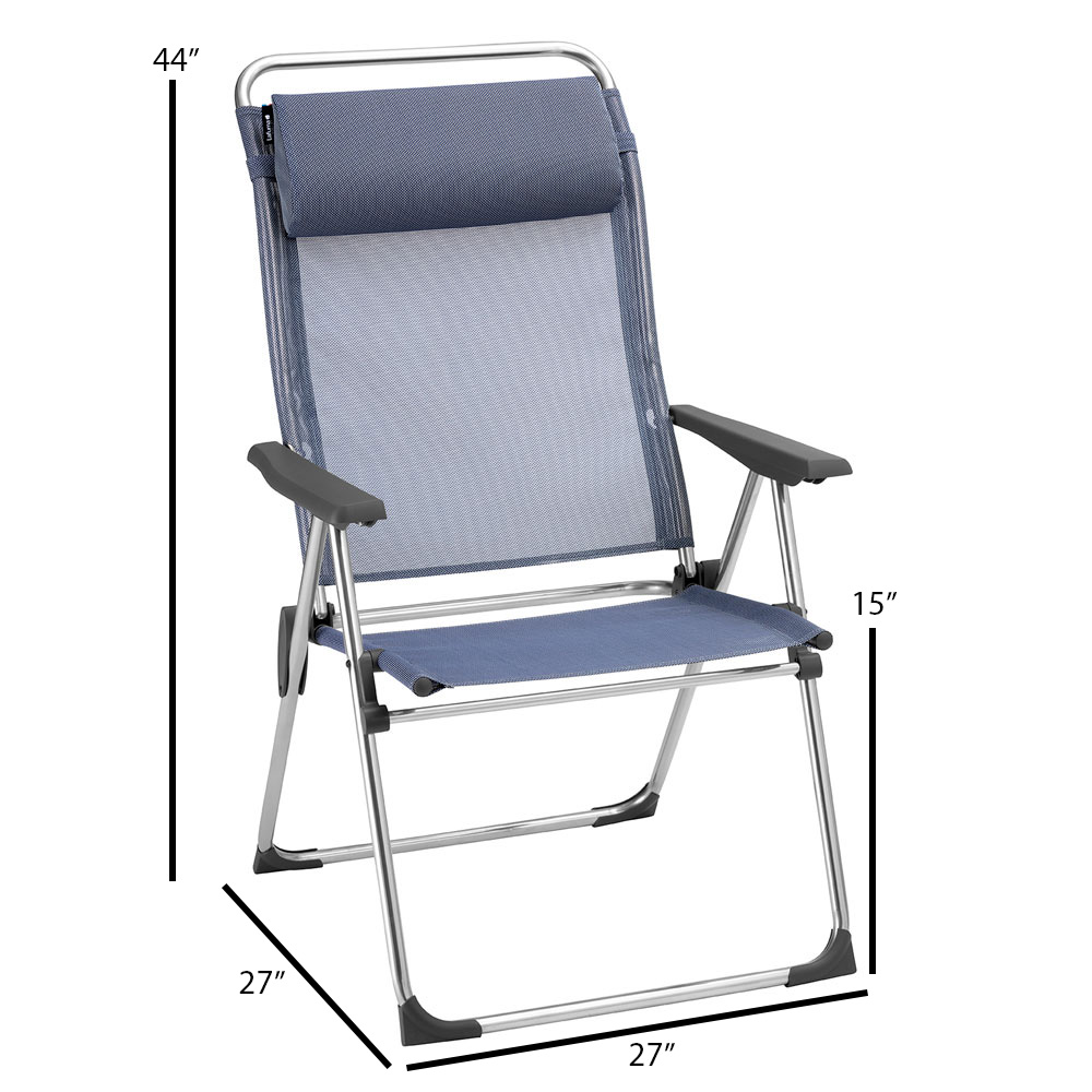 Lafuma Mobilier Alu Cham XL Reclining Aluminum Armchair | AuthenTEAK