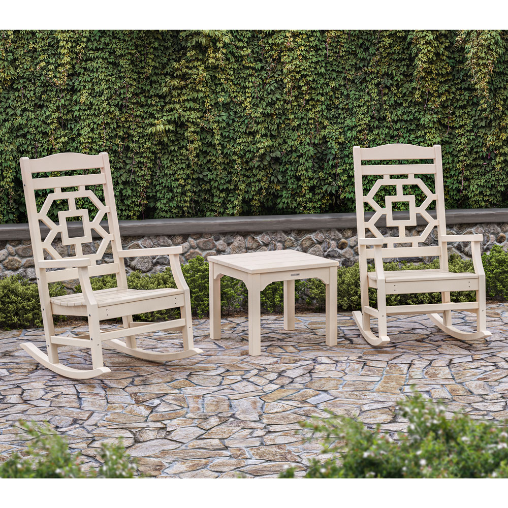 Polywood Chinoiserie 3-Piece Rocking Chair Set | AuthenTEAK, image size:1000x1000