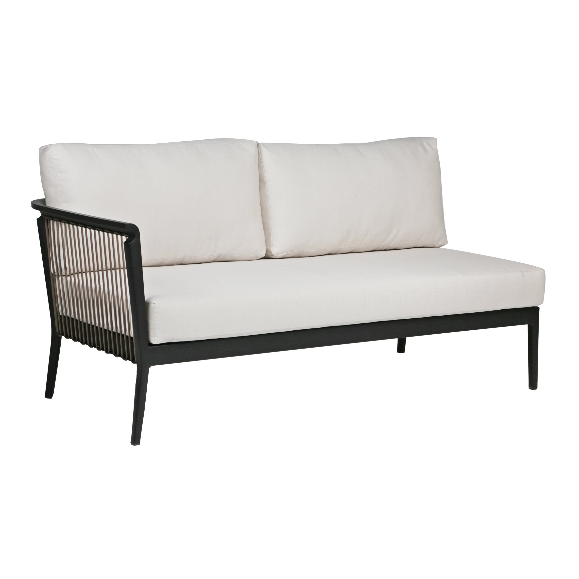 RataNa Ratana Copacabana Aluminum Right Arm Love Seat Outdoor Sectional