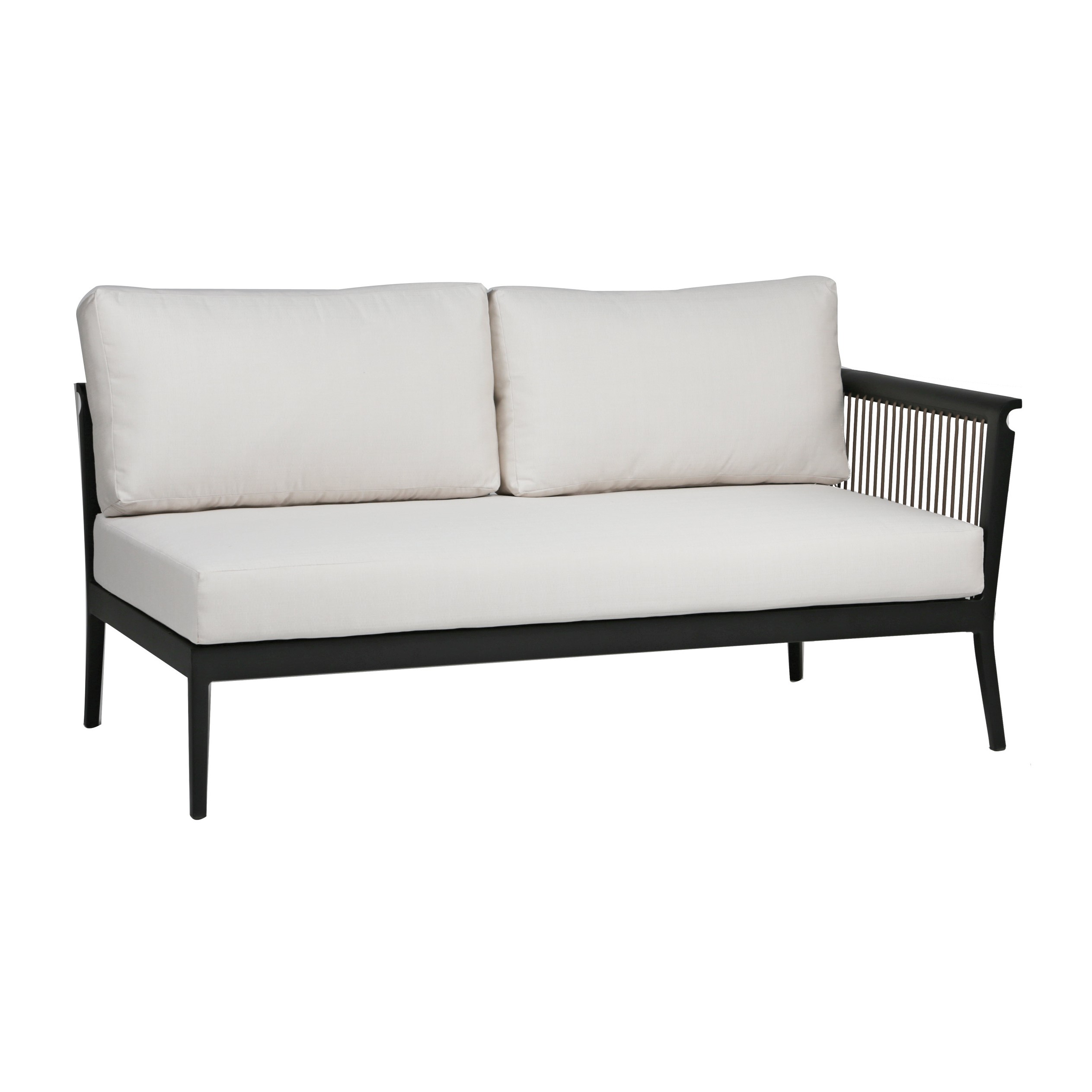 RataNa Ratana Copacabana Aluminum Right Arm Love Seat Outdoor Sectional