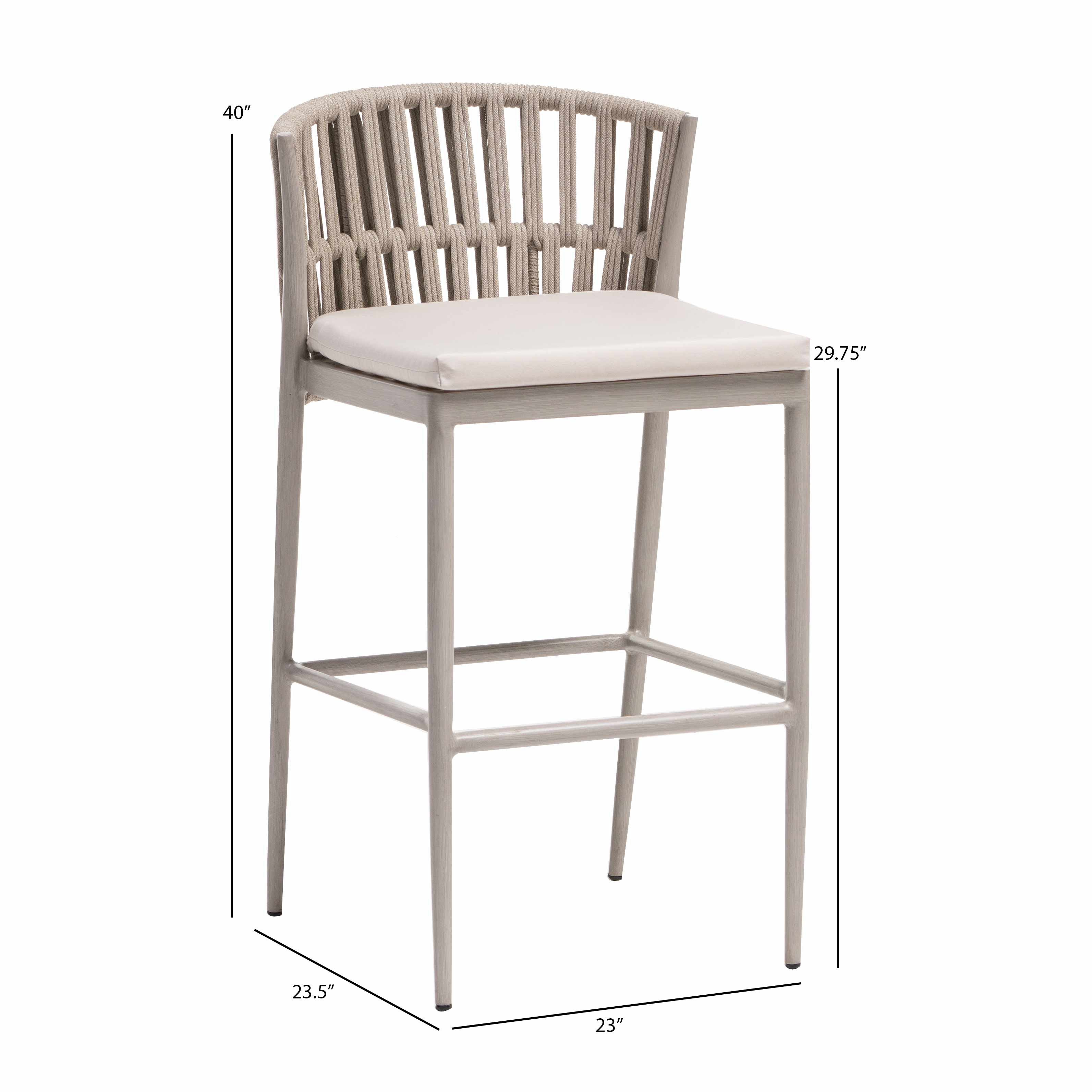 Ratana Lineas Aluminum Bar Side Chair AuthenTEAK