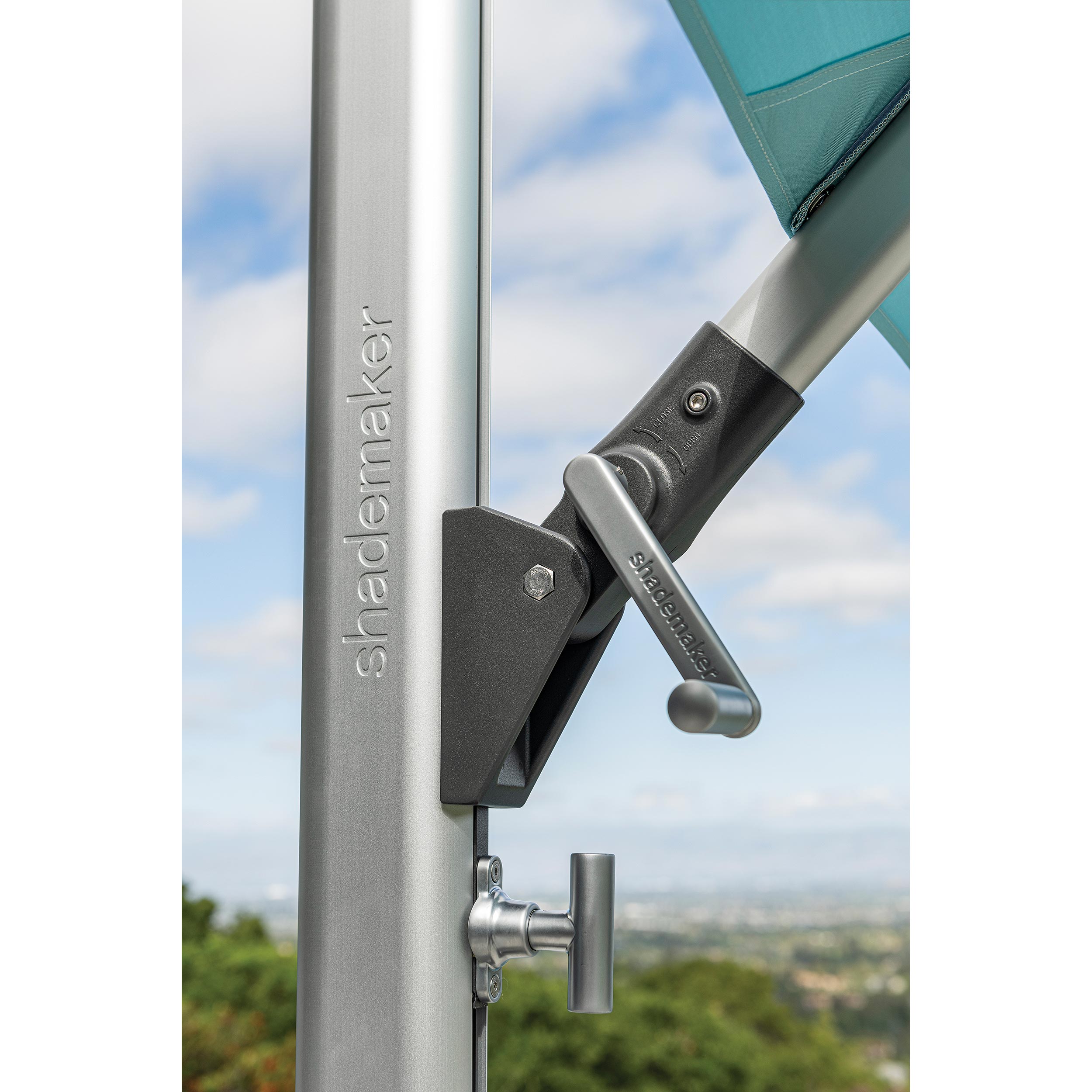 Shademaker Solaris 10' Square Aluminum Commercial Cantilever Patio