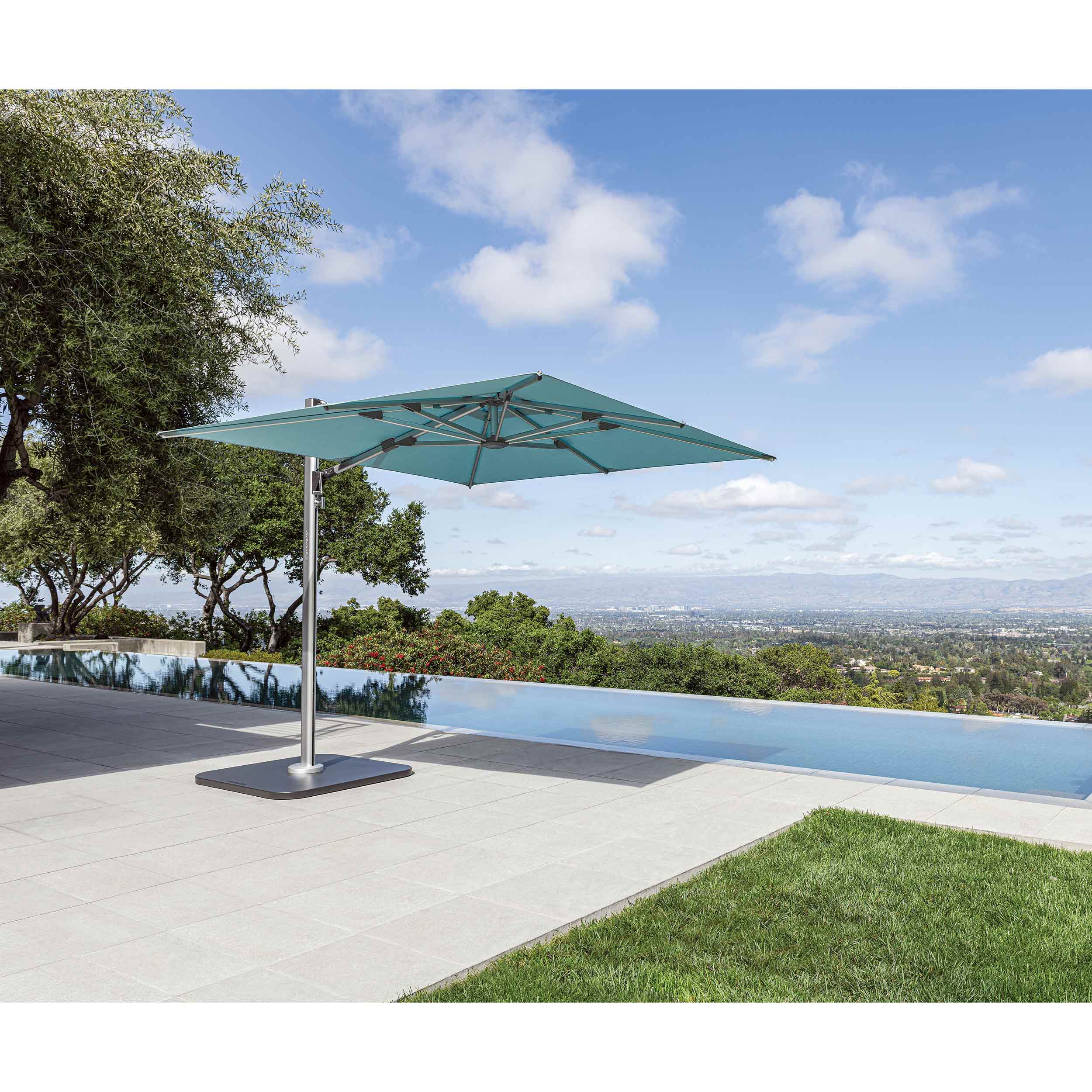 Shademaker Solaris 10' Square Aluminum Commercial Cantilever Patio