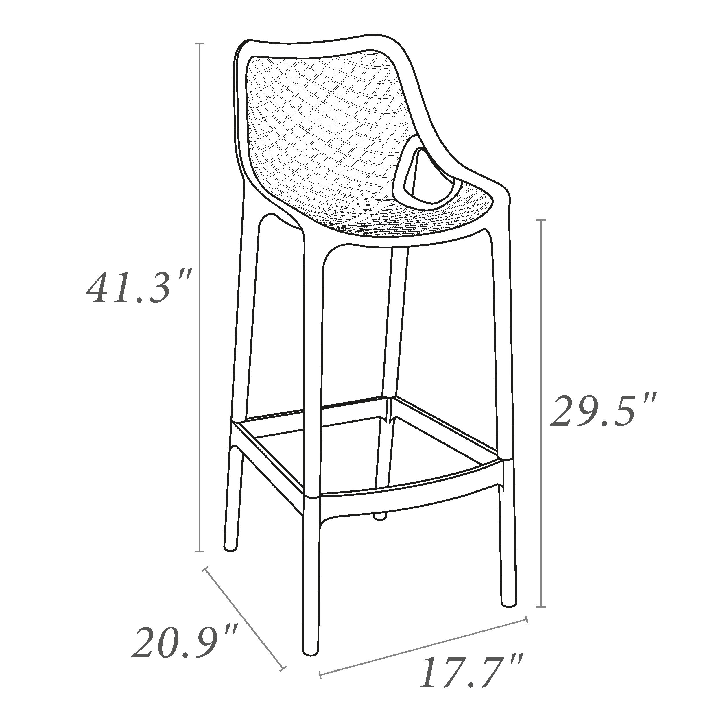 Compamia Air Resin Bar Side Chair Set of 2 AuthenTEAK