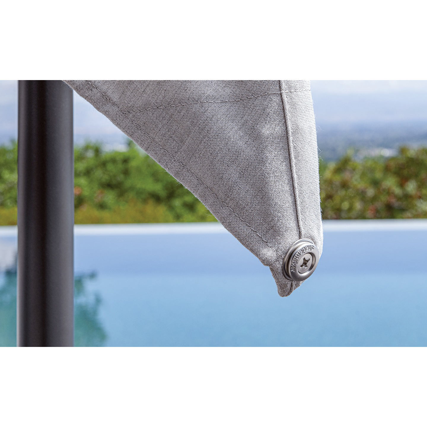 Shademaker Libra 9' Square Aluminum Commercial Markt Patio Umbrella