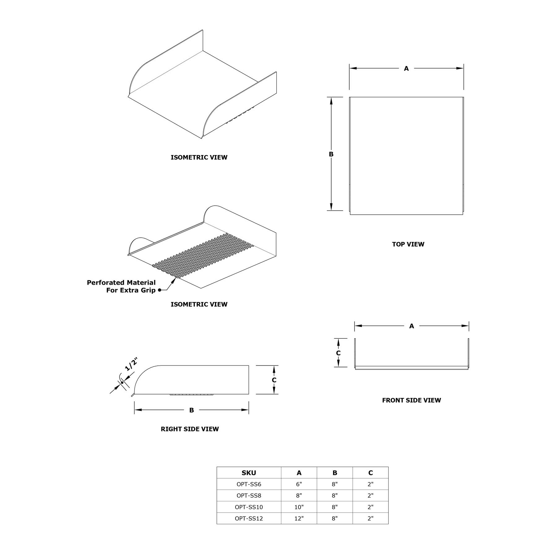 The Outdoor Plus Straight Spillway Scupper - 10