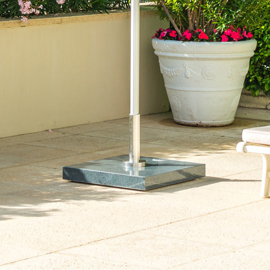 granite patio umbrella stand Wdwlbsm Universal Tube, Stone Umbrella Tube Base for Outside, Heavy Duty Parasol Base, Umbrella Pole Mount Stand Tube Set, Table Umbrella Tube Bracket, DIY Umbrella Stand Parts allowing the base to fit under most patio tables with ease GDF Studio Howard 55-pound Square