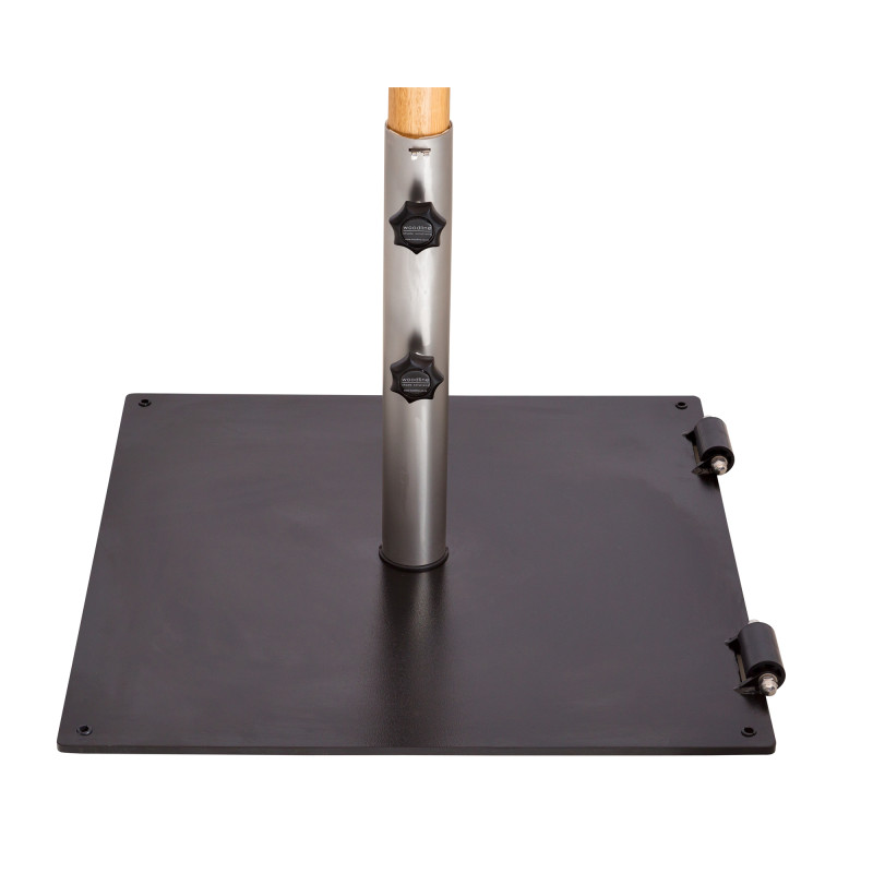 Woodline Shade Solutions Square Metal Plate 92 lbs. Umbrella Base With