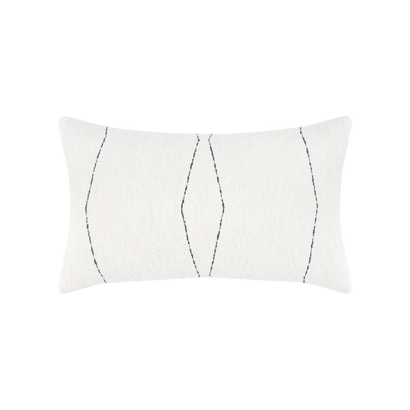 Elaine Smith 12" x 20" Oblique Indigo Sunbrella Outdoor Lumbar Pillow