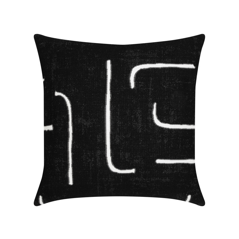 Elaine Smith 20" x 20" Instinct Ebony Sunbrella Outdoor Pillow AuthenTEAK