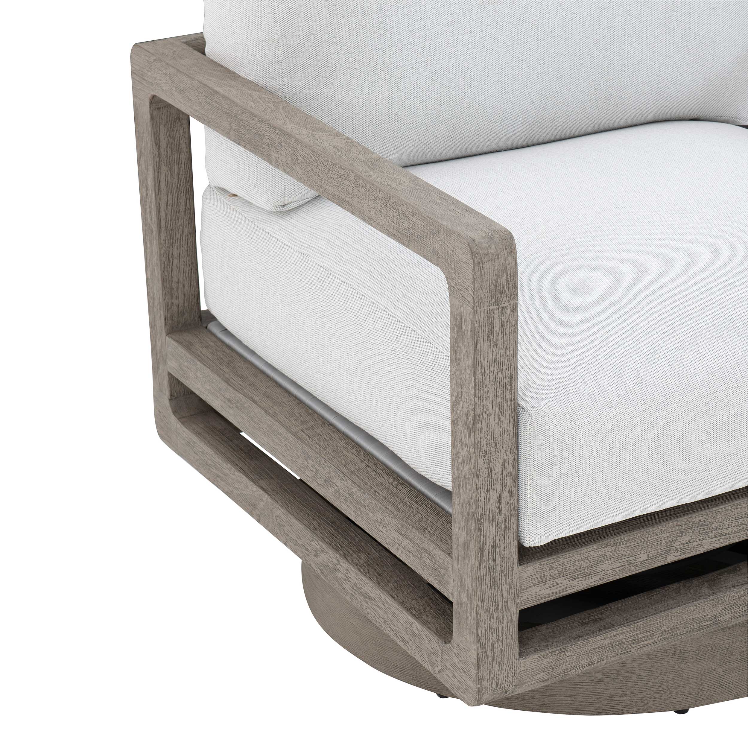 Bernhardt Exteriors Tanah Teak Swivel Lounge Chair AuthenTEAK