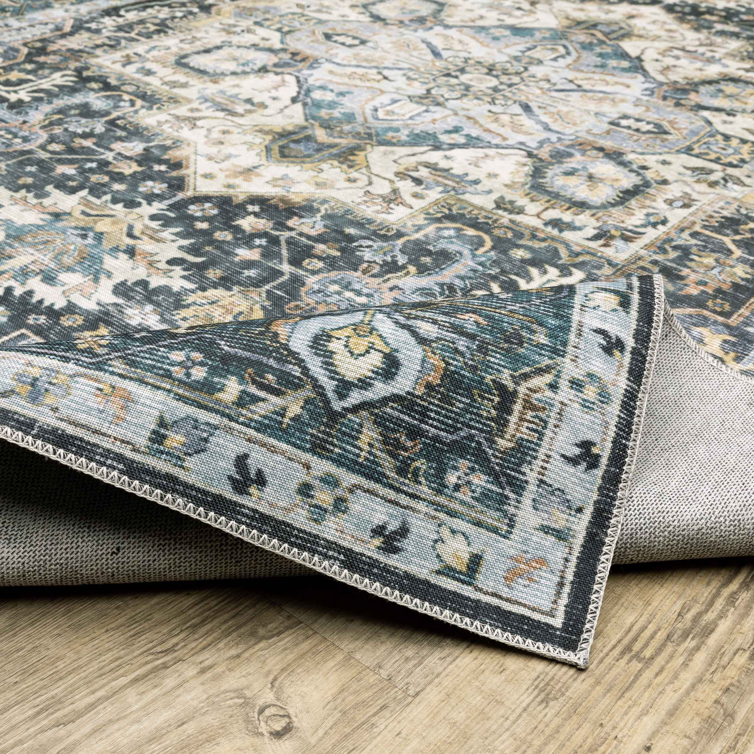 Oriental Weavers Charleston CHA01 Washable Indoor Rug AuthenTEAK