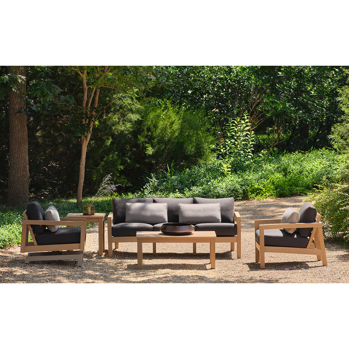 Woodard Sierra 22" Nexteak Square End Table AuthenTEAK