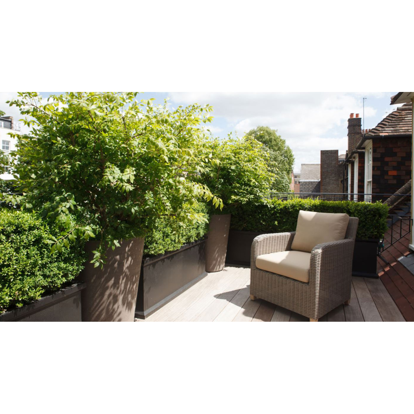 Capital Garden Grosvenor 12" x 47" Rectangular Fiberglass Trough Planter AuthenTEAK