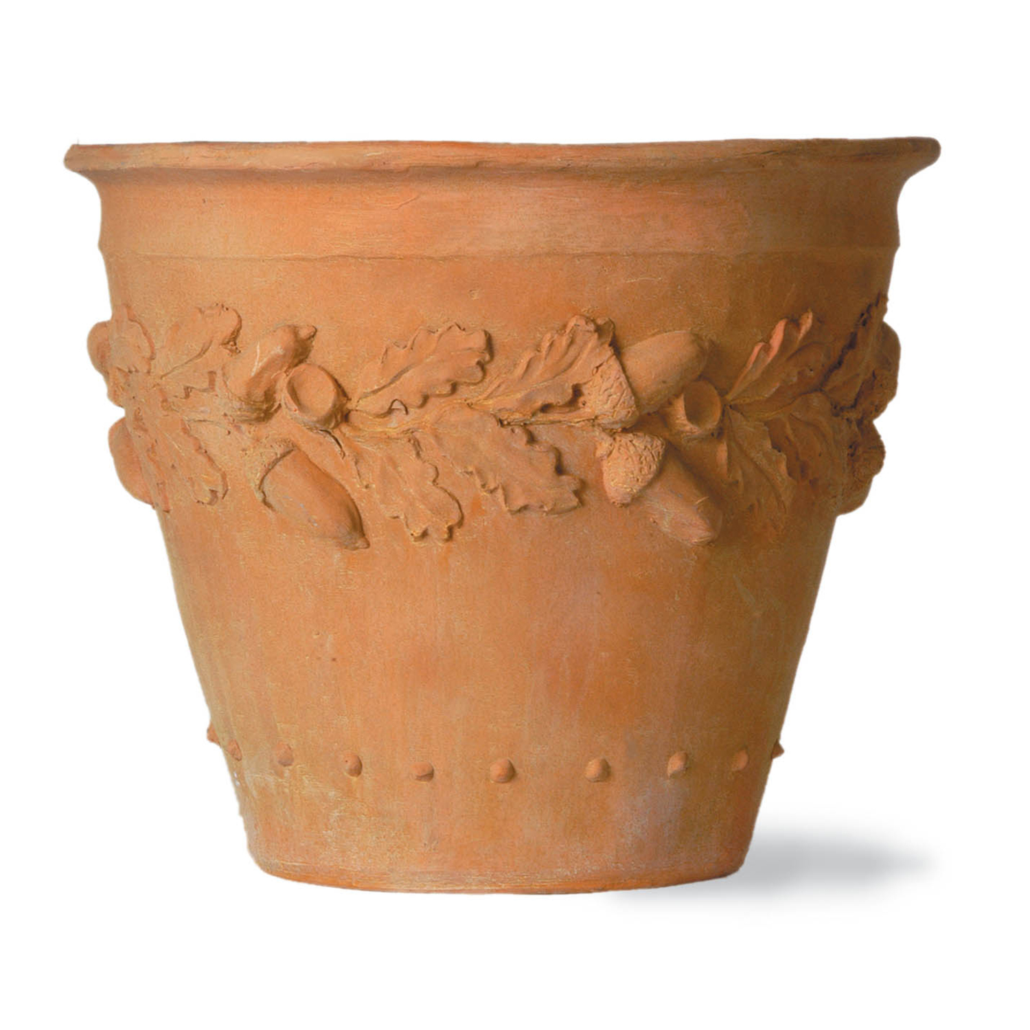 Capital Garden Oak Leaf 22" Round Fiberglass Planter Pot | AuthenTEAK