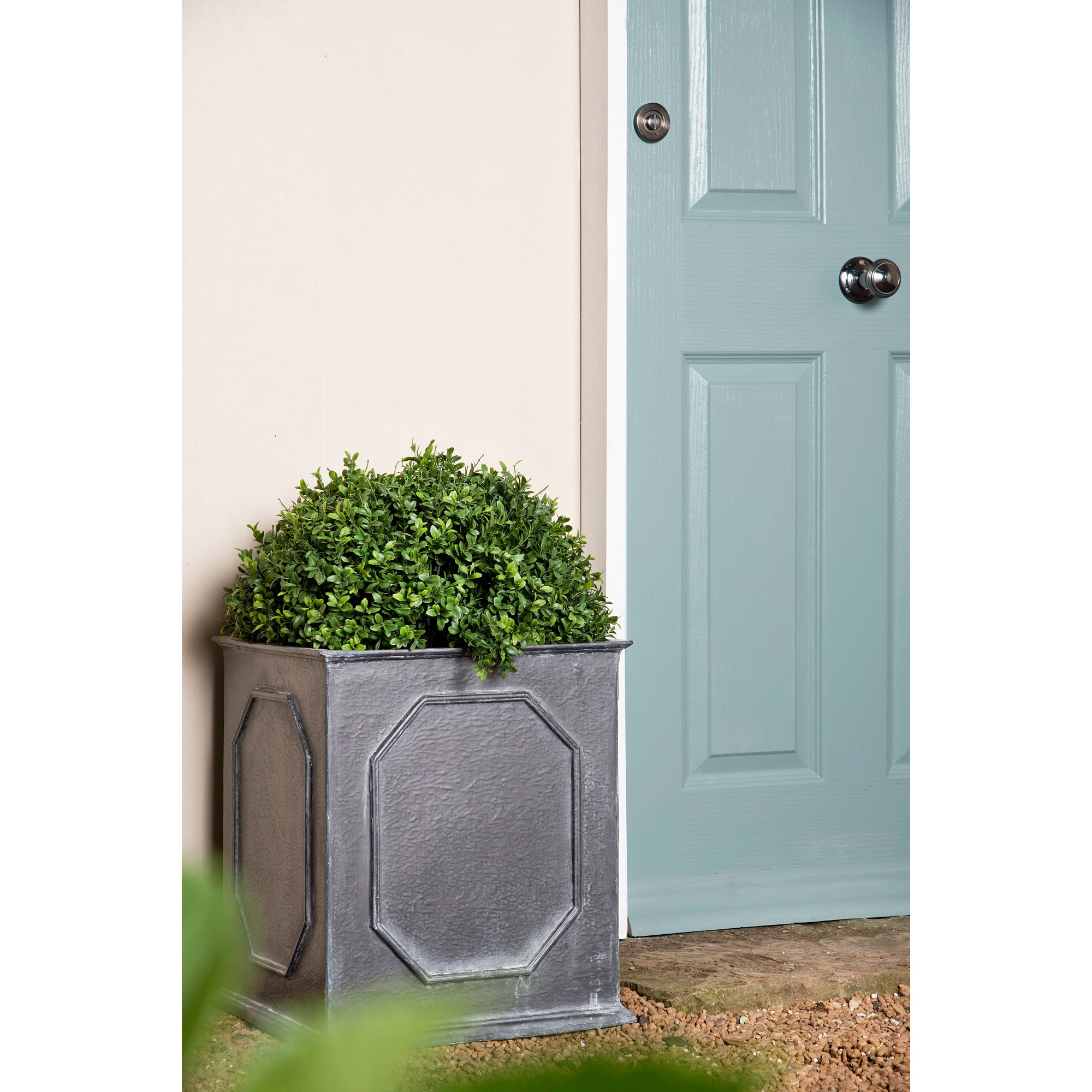 Capital Garden Stuart 12" Square Fiberglass Box Planter AuthenTEAK