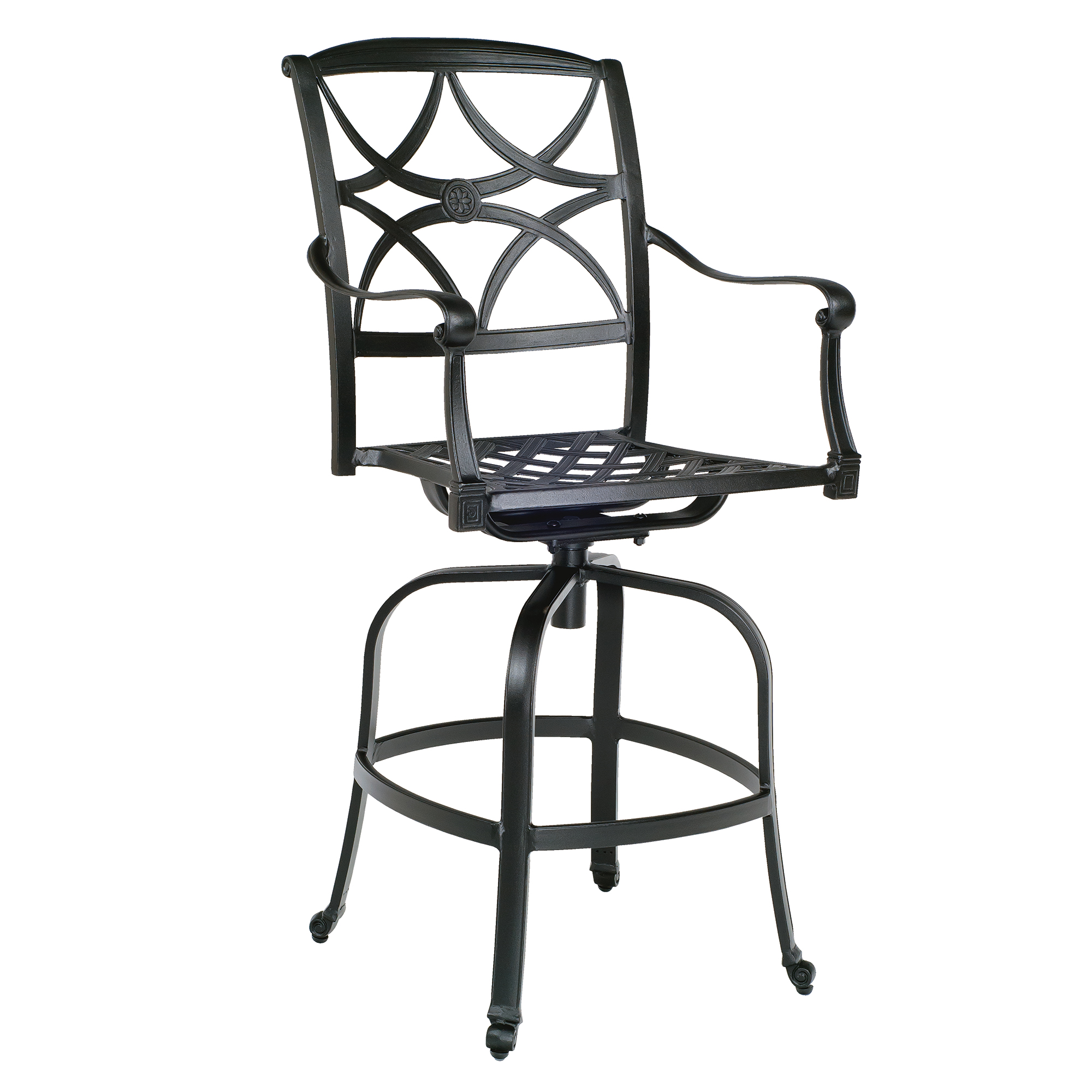 Woodard Wiltshire Swivel Aluminum Bar Armchair AuthenTEAK
