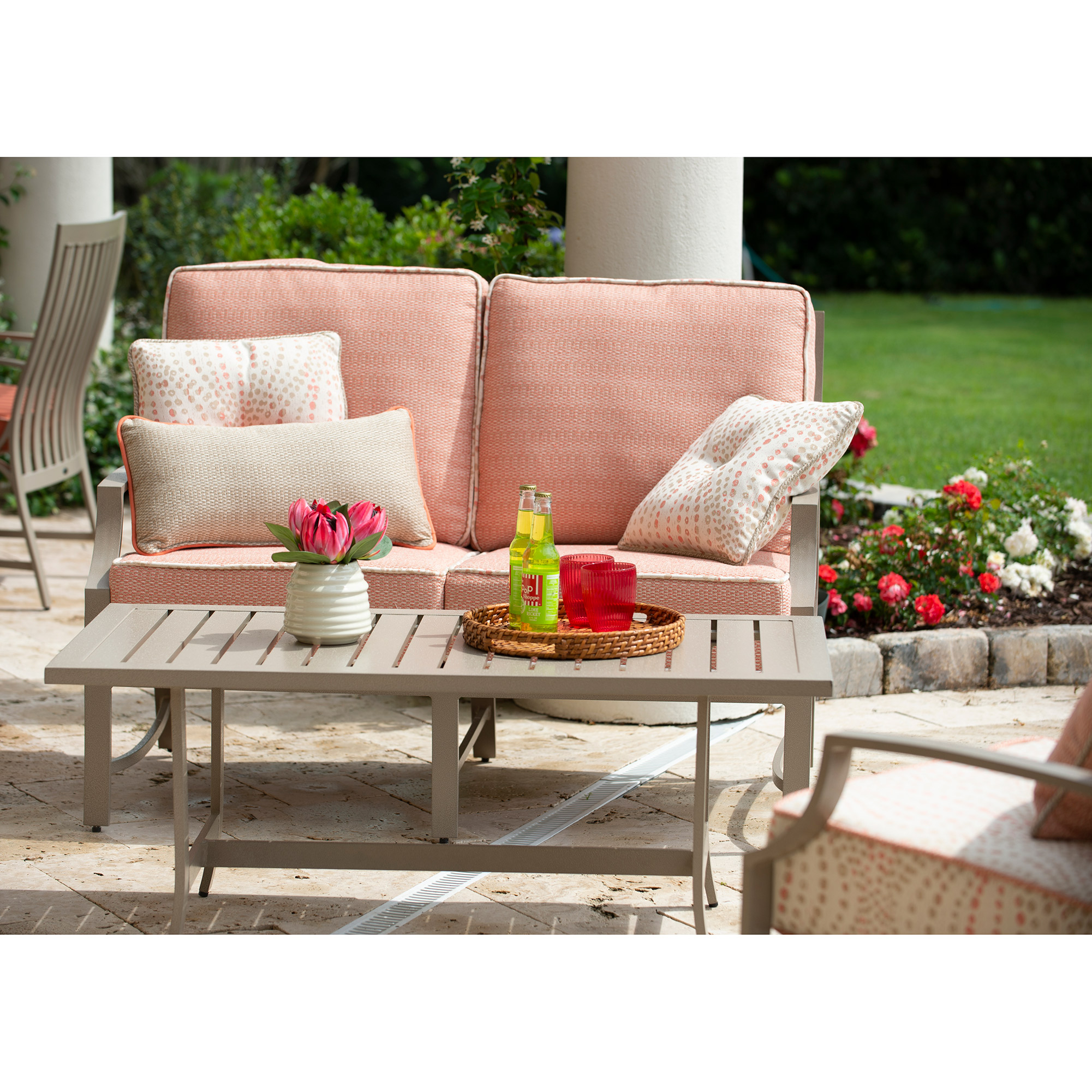 Woodard Seal Cove Aluminum Love Seat | AuthenTEAK