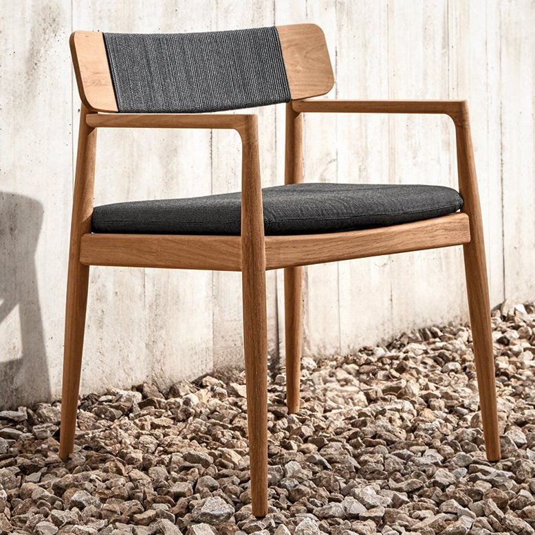 Gloster Archi Dining Chair w/Arms Replacement Cushion AuthenTEAK