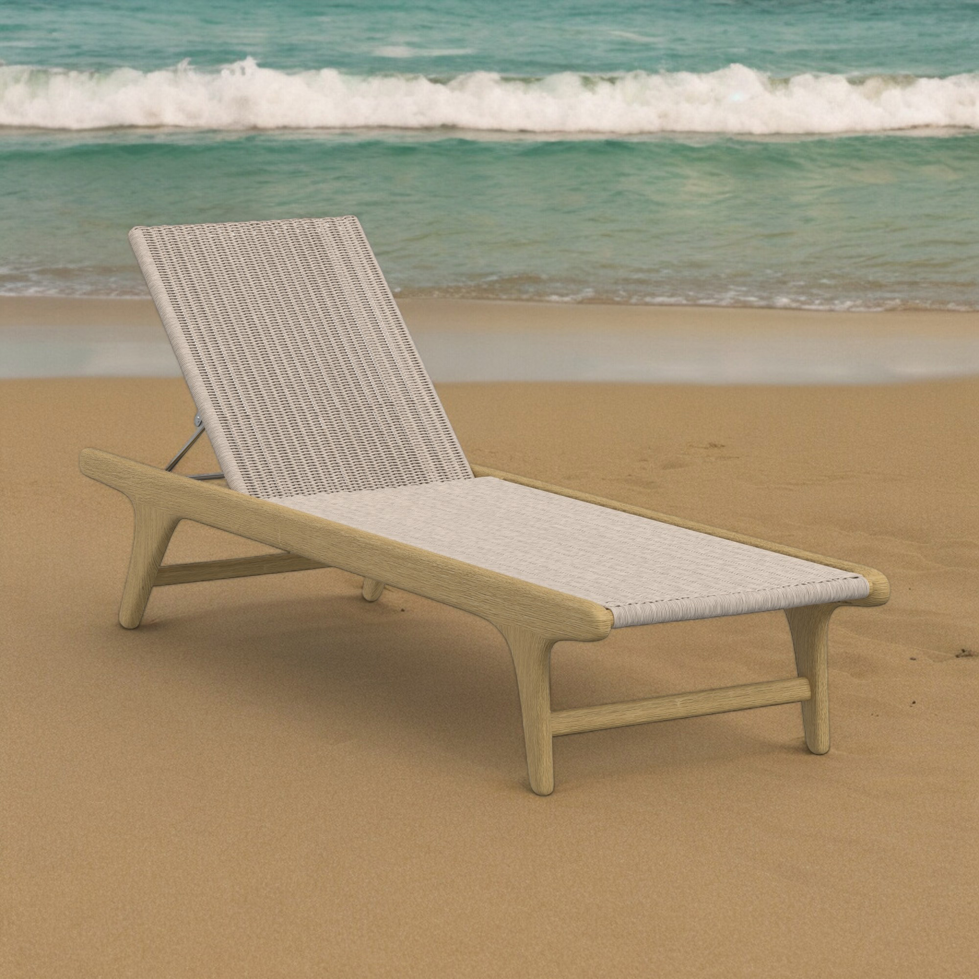 Sunset West Sedona Woven Cushionless Chaise Lounge | AuthenTEAK