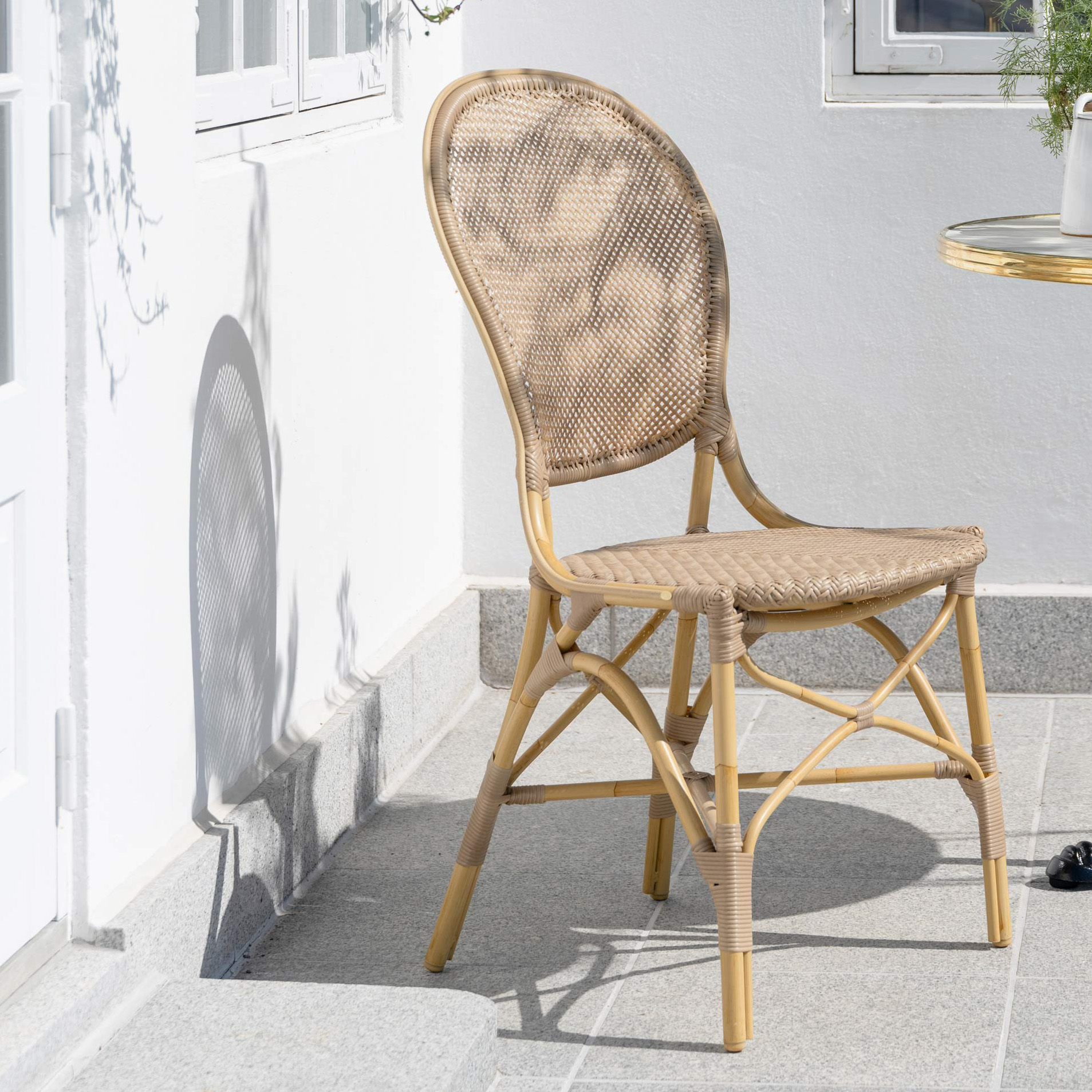 Sika Design Rossini AluRattan Stacking Dining Side Chair | AuthenTEAK