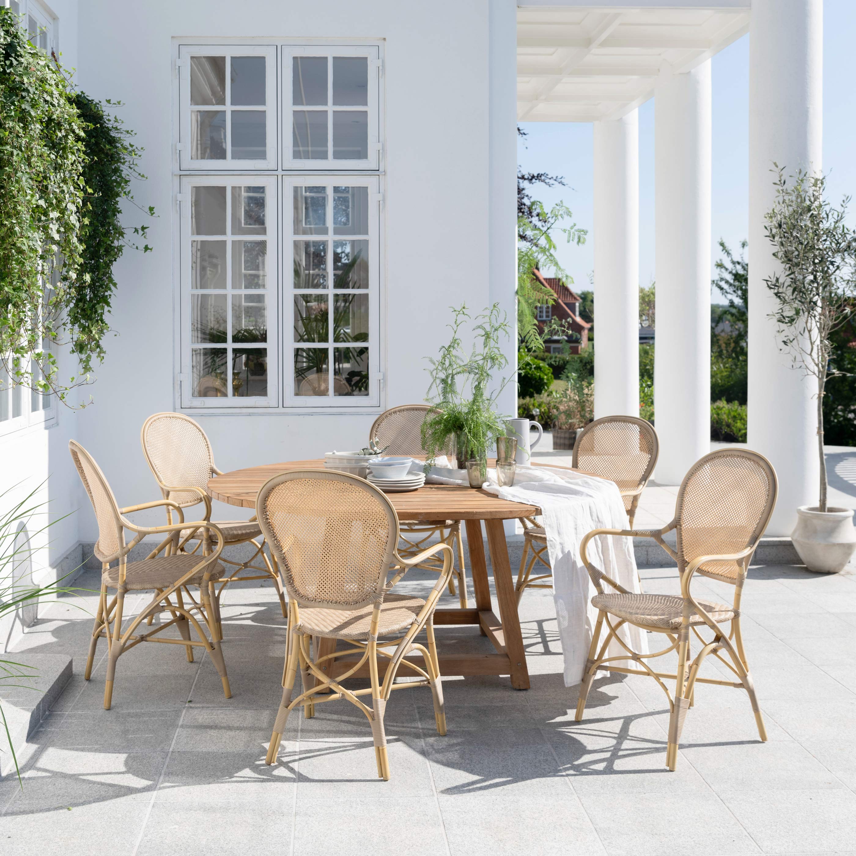 Sika Design Rossini Stacking AluRattan Dining Armchair | AuthenTEAK