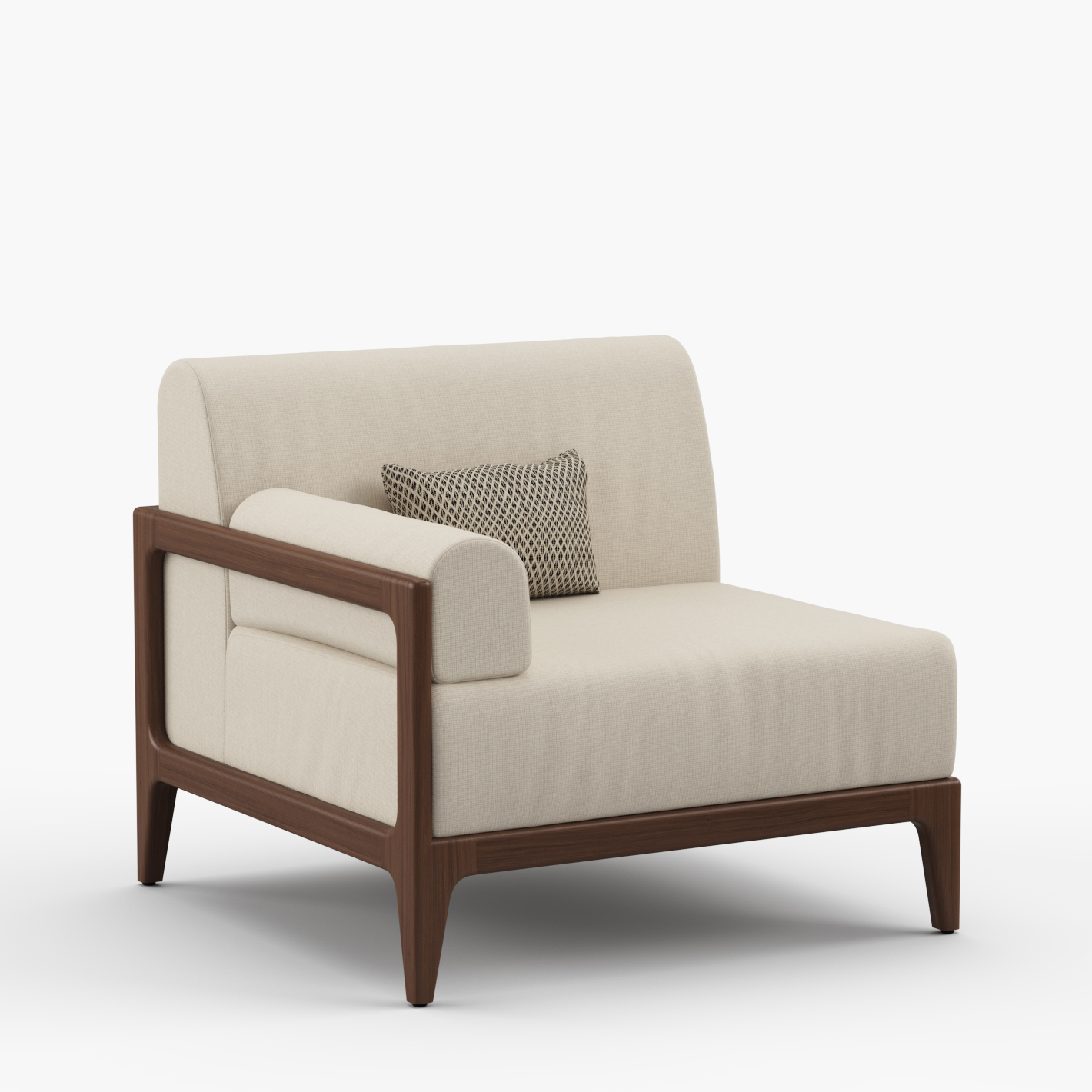 Jensen Outdoor Mix Ipe Wood Reversible Left/Right End Outdoor