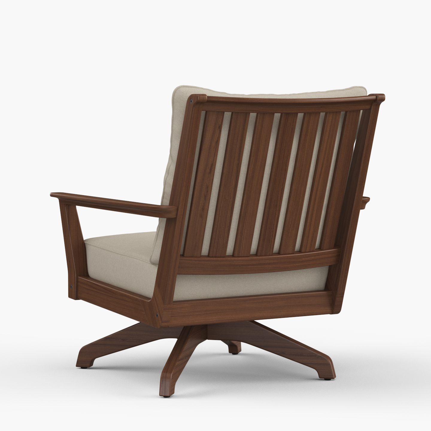 Jensen Outdoor Sky Ipe Wood Swivel Rocking Lounge Chair | AuthenTEAK