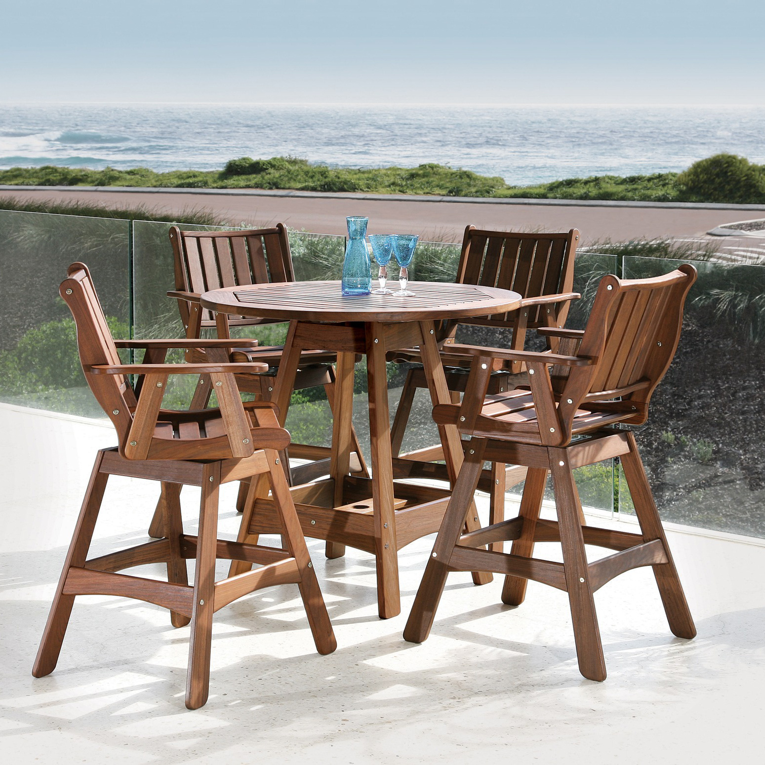 Jensen Outdoor Heritage Integra Ipe Wood Counter Armchair | AuthenTEAK