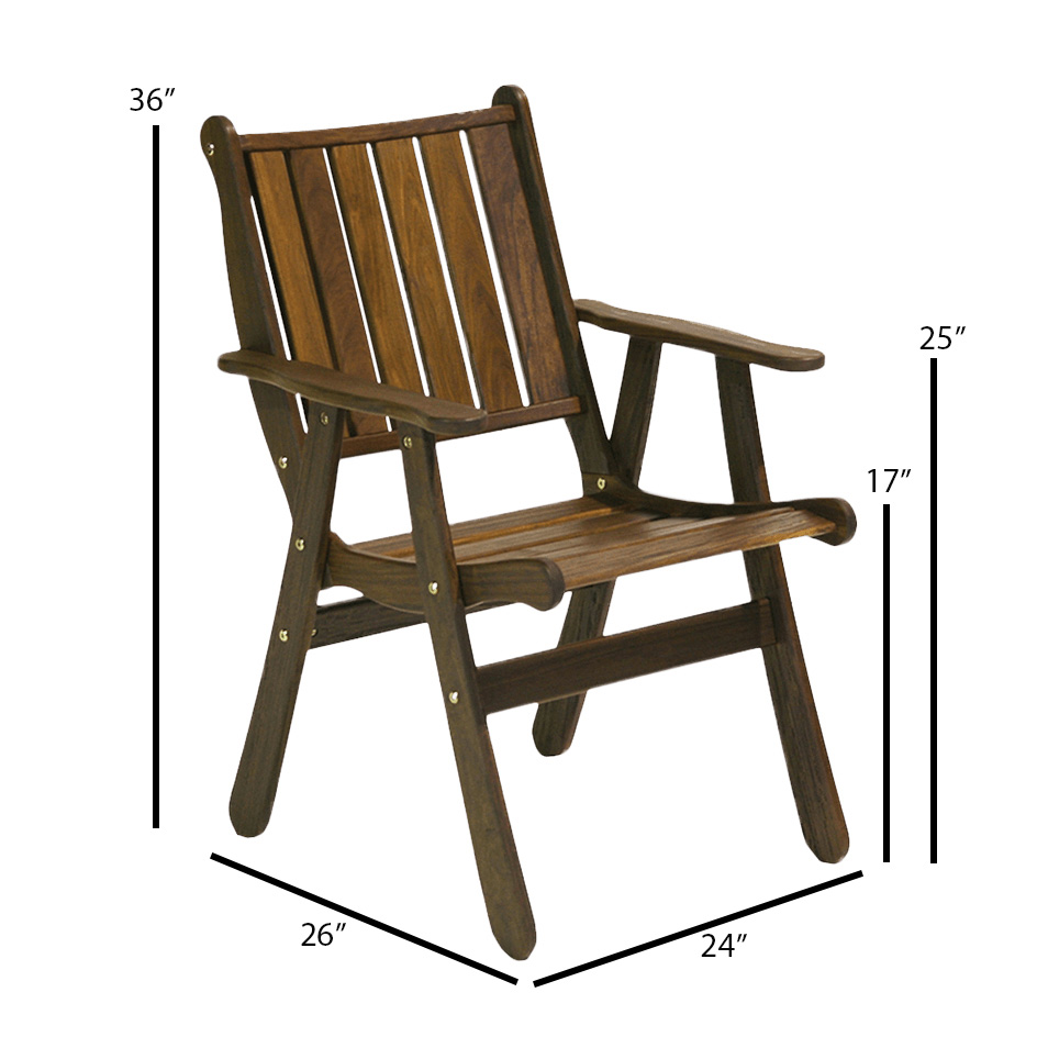 Jensen Outdoor Heritage Integra Ipe Wood Dining Armchair | AuthenTEAK