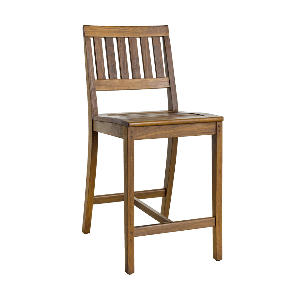 Jensen Outdoor Richmond Ipe Wood Counter Side Chair | AuthenTEAK