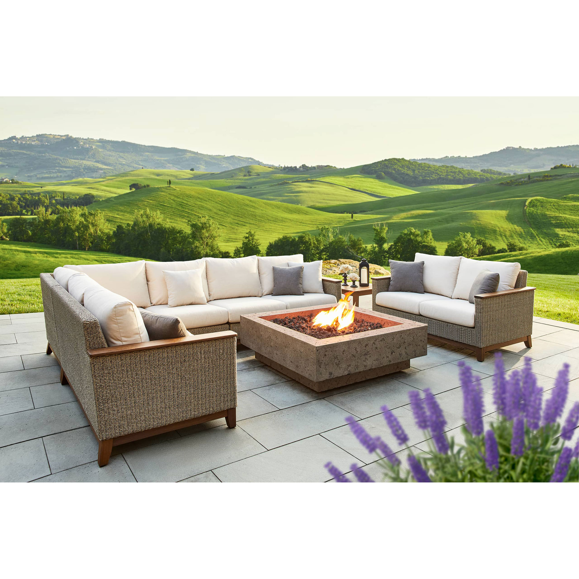 Jensen Outdoor Coral Woven Left Arm Love Seat Outdoor Sectional Unit