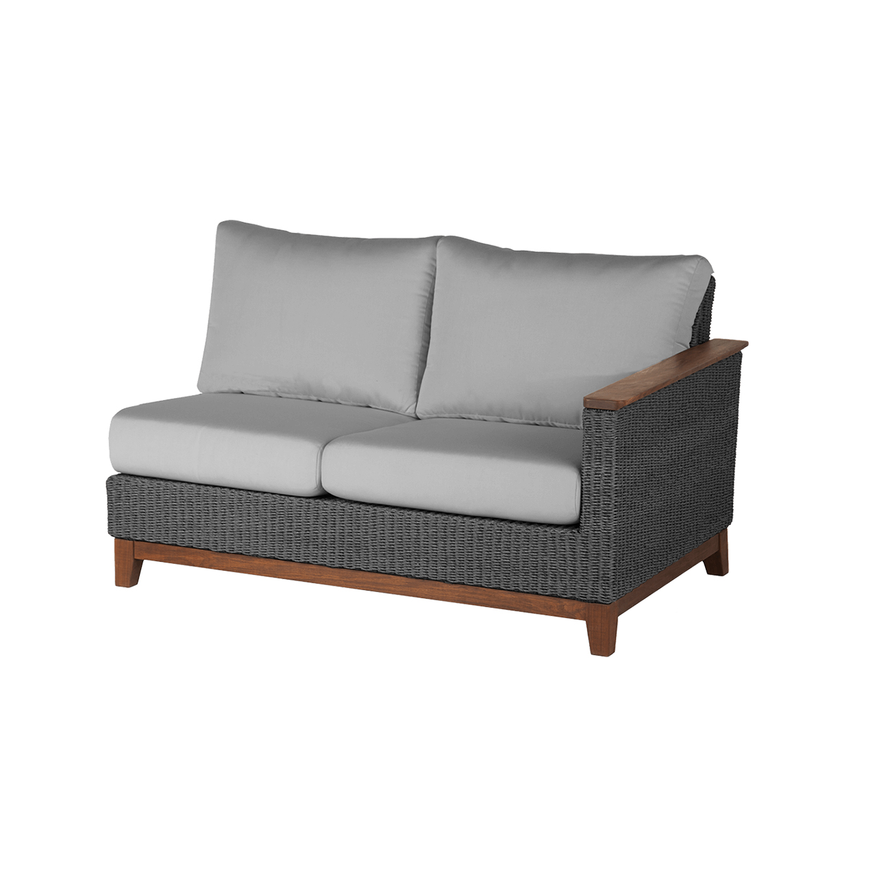 Jensen Outdoor Coral Woven Left Arm Love Seat Outdoor Sectional Unit