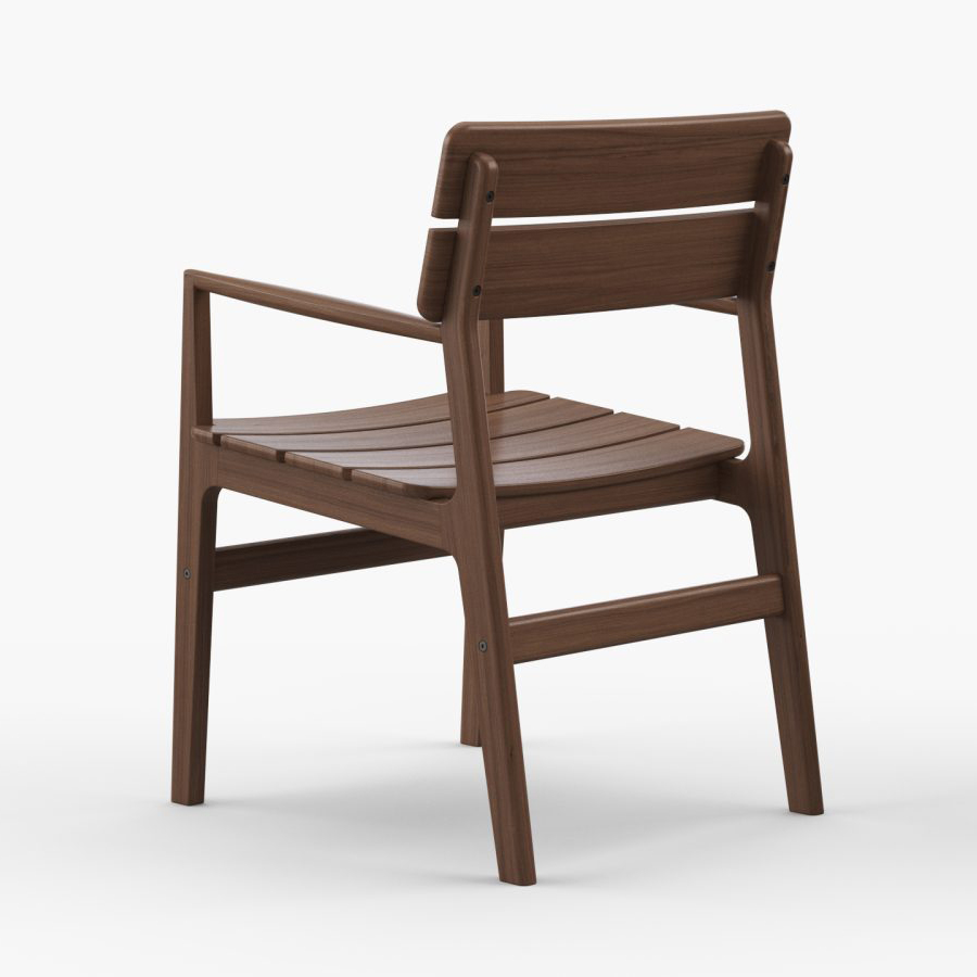 Jensen Outdoor Innova Aurora Ipe Wood Dining Armchair | AuthenTEAK