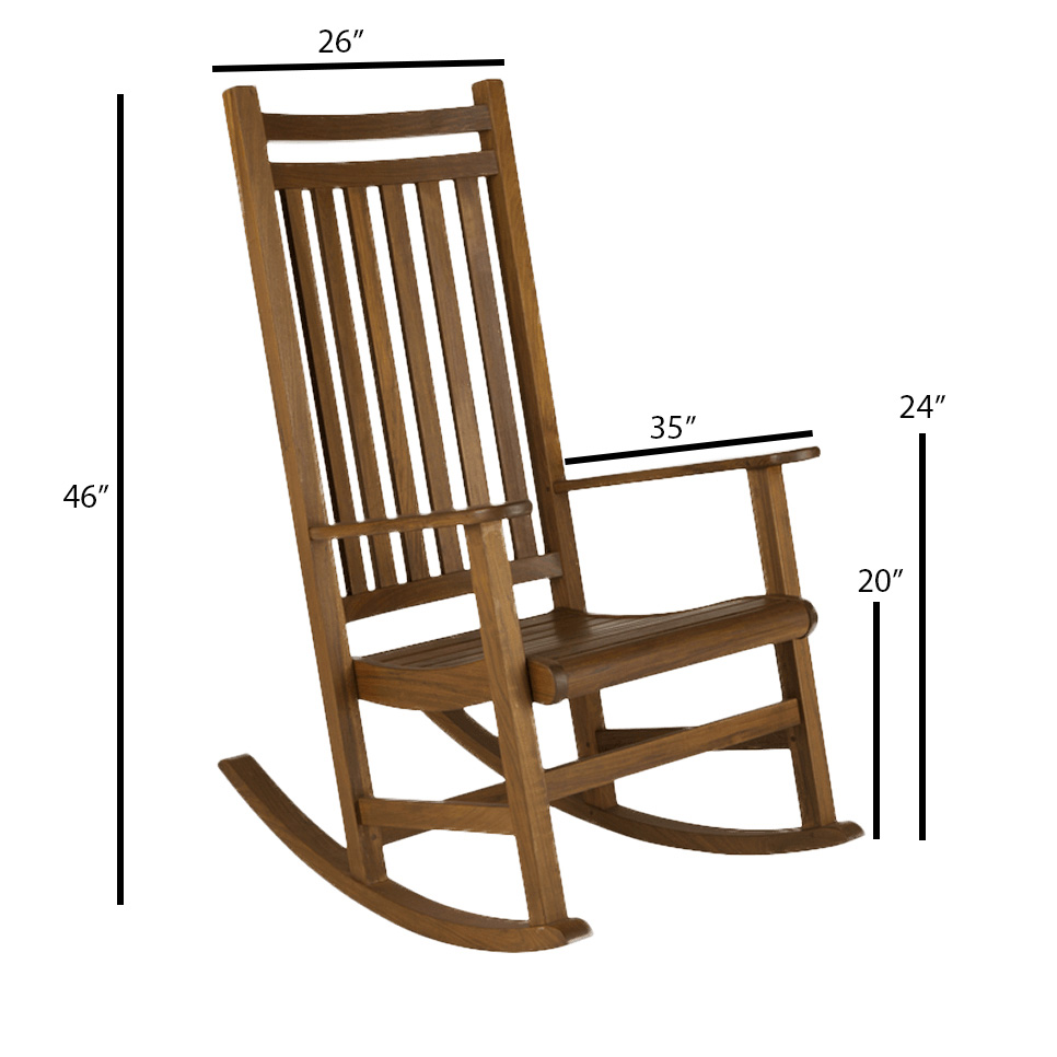 Jensen Outdoor Heritage Ruby Ipe Wood Rocking Chair | AuthenTEAK