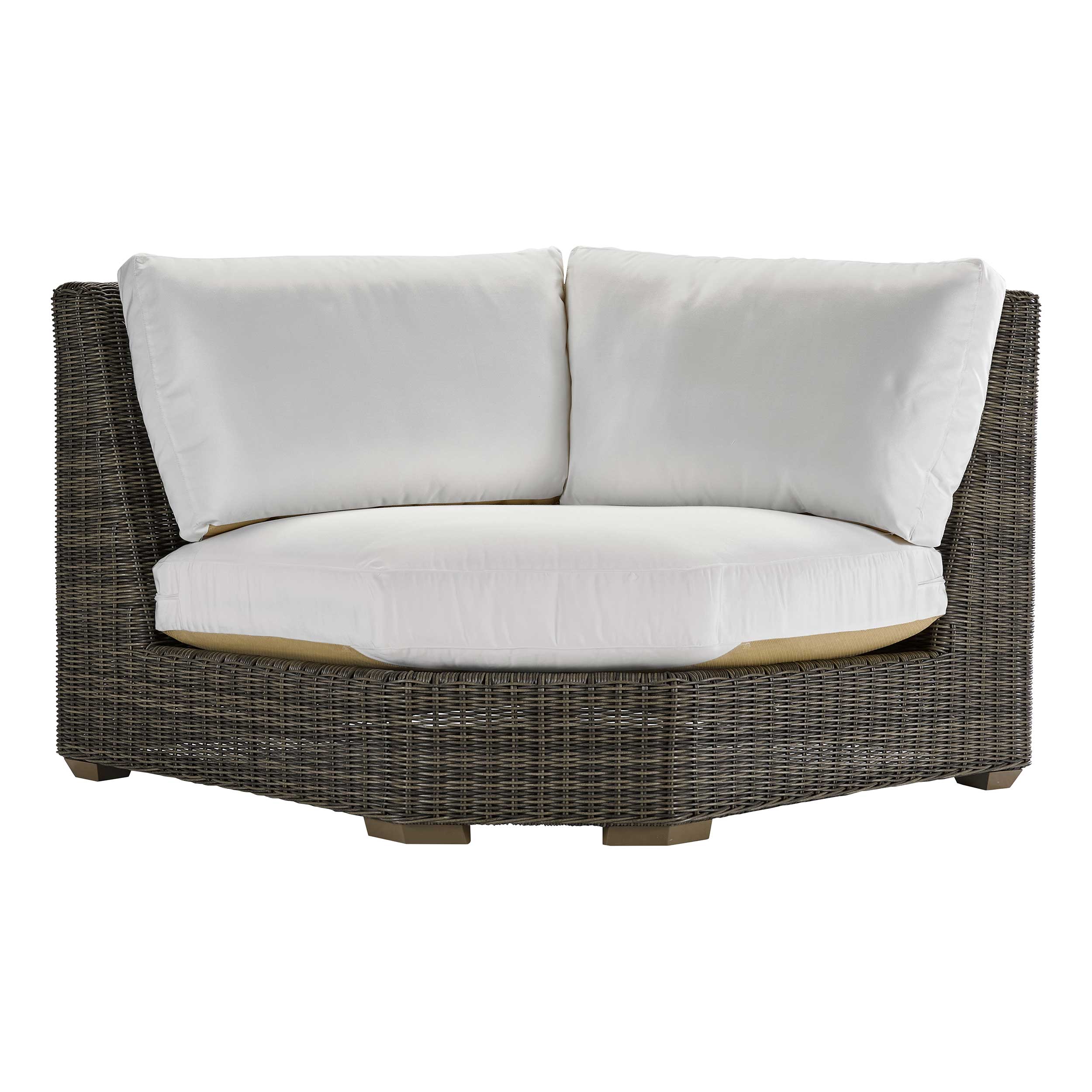 Lane Venture Oasis Wicker Corner Wedge Outdoor Sectional Unit AuthenTEAK